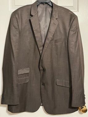 Kenneth Cole Men's Classic Brown Three Piece Two-Button Suit